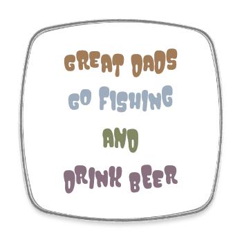 Cadeau de la fête des pères de Fishing Daddy - Magnet carré - blanc - Devant
