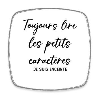 Femme Drôle Annonce Grossesse Future Maman Cadeau - Magnet carré - blanc - Devant