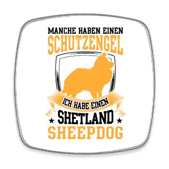 Habe einen Shetland Sheepdog Britischer Sheltie - Viereckiger Kühlschrankmagnet - Weiß - Vorne