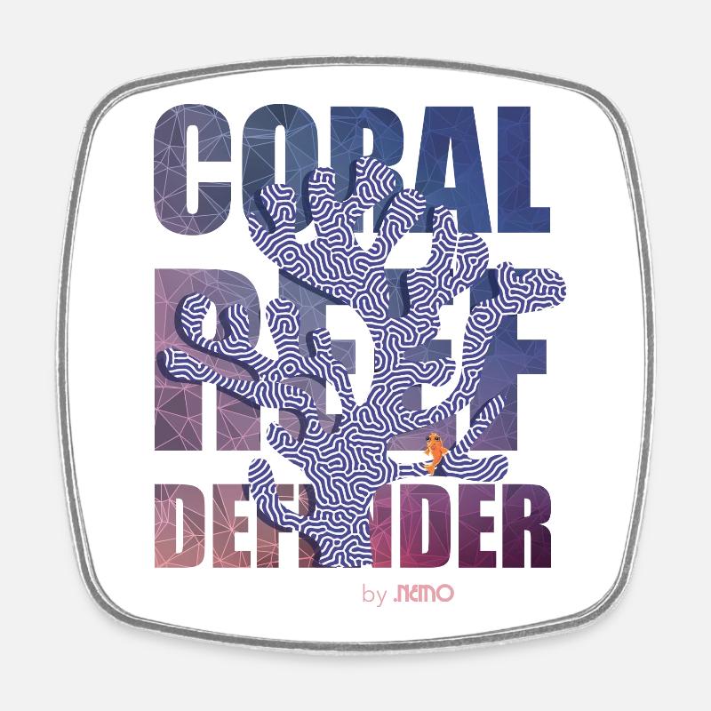 Coral Defender Crew by .NEMO - Magnet carré - blanc
