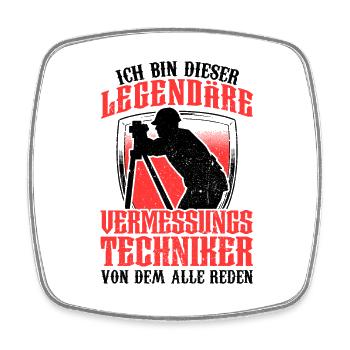 Legendärer Vermessungstechniker Vermesser - Viereckiger Kühlschrankmagnet - Weiß - Vorne
