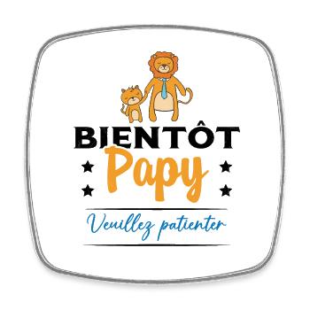 Homme Bientôt Papy Cadeau Futur Papy Grand-Père - Magnet carré - blanc - Devant