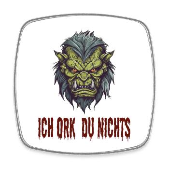 Ork Design - Viereckiger Kühlschrankmagnet - Weiß - Vorne