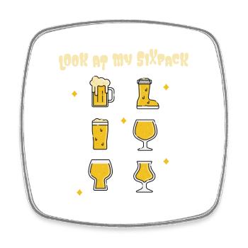 Bière artisanale Design élégant pour les amateurs de bière - Magnet carré - blanc - Devant
