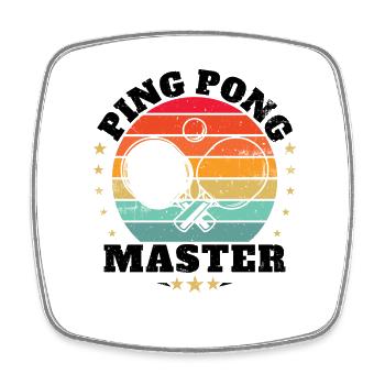 Maître Du Ping Pong Cadeau Sport Entraineur - Magnet carré - blanc - Devant