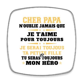 Homme Humour Papa Cadeau Papa Anniversaire - Magnet carré - blanc - Devant