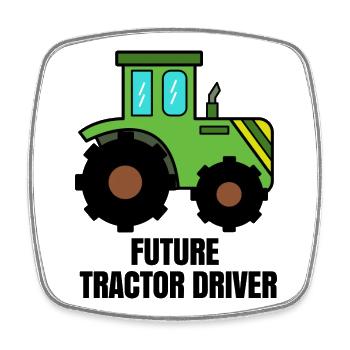 Biobauer Tractor Motor Vehicle Tractor Statement - Square fridge magnet - white - Front