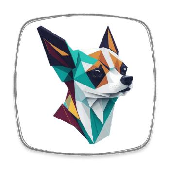 Chihuahua - Magnet carré - blanc - Devant