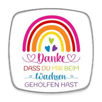 Kita Danke dass Du mir beim Wachsen geholfen hast - Viereckiger Kühlschrankmagnet - Weiß - Vorne