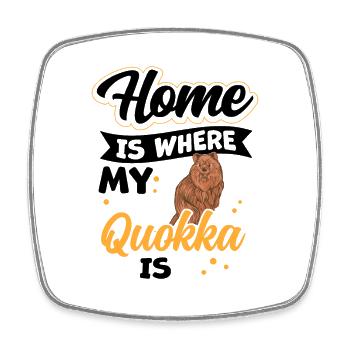 Quokka is my home Australia marsupial - Square fridge magnet - white - Front