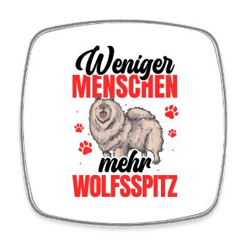 Mehr Wolfsspitz Deutscher Keeshond - Viereckiger Kühlschrankmagnet - Weiß - Vorne