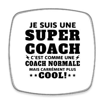 Une Super Coach Idée Femme Cadeau Humour - Magnet carré - blanc - Devant