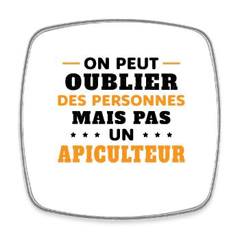 On peut pas oublier un Apiculteur humour Abeille - Magnet carré - blanc - Devant