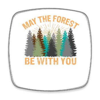 May the forest - Viereckiger Kühlschrankmagnet - Weiß - Vorne