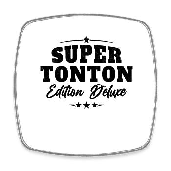 Super Tonton Édition Deluxe - Magnet carré - blanc - Devant