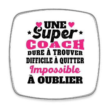 Une Super Coach Idée Femme Cadeau Humour - Magnet carré - blanc - Devant
