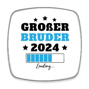 Großer Bruder 2024 Geschenkidee - Viereckiger Kühlschrankmagnet - Weiß - Vorne