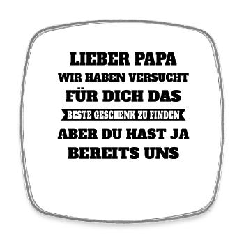 Papa Beste Geschenk Bereits Uns Vater Väter Kinder - Viereckiger Kühlschrankmagnet - Weiß - Vorne