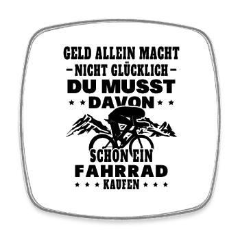 Cooles Fahrrad Radfahrer Spruch Mountainbike Biker - Viereckiger Kühlschrankmagnet - Weiß - Vorne