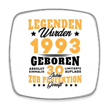 30 Geburtstag Legende seit 1993 30 Jahre Geschenk - Viereckiger Kühlschrankmagnet - Weiß - Vorne