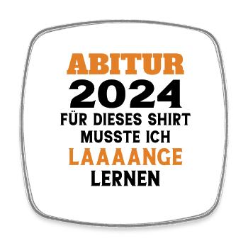 Abitur 2024 Abiturientin Geschenk Abiturient - Viereckiger Kühlschrankmagnet - Weiß - Vorne