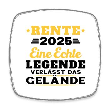 Humor Geschenk Rentner 2025, Rentner Im Jahr 2025 - Viereckiger Kühlschrankmagnet - Weiß - Vorne
