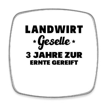 Landwirt Geselle Azubi Gesellenprüfung - Viereckiger Kühlschrankmagnet - Weiß - Vorne