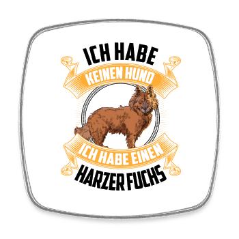 Harzer Fuchs kein Hund altdeutscher Hütefuchs - Viereckiger Kühlschrankmagnet - Weiß - Vorne