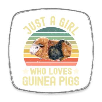 Guinea pig - Square fridge magnet - white - Front