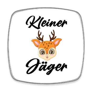 Kleiner Jäger Nachwuchsjäger Jagd Papa Jäger Baby - Viereckiger Kühlschrankmagnet - Weiß - Vorne
