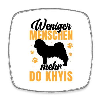 Mehr Do Khyi Tibetmastiff Tibetdogge - Viereckiger Kühlschrankmagnet - Weiß - Vorne