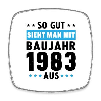 Geschenk Geburtstag 1983 Frau Mann Geschenkidee - Viereckiger Kühlschrankmagnet - Weiß - Vorne