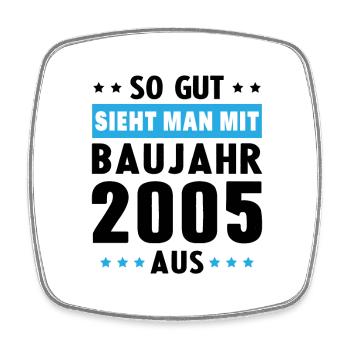 Geschenk Geburtstag 2005 Frau Mann Geschenkidee - Viereckiger Kühlschrankmagnet - Weiß - Vorne