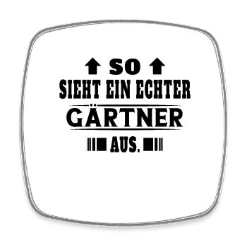 Gärtner Gartenbau Landschaftsbau Hobbygärtner - Viereckiger Kühlschrankmagnet - Weiß - Vorne