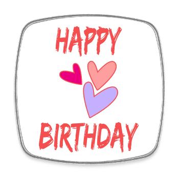 ALLES GUTE ZUM GEBURTSTAG. ALLES GUTE ZUM GEBURTSTAG. JAHRESTAG. - Viereckiger Kühlschrankmagnet - Weiß - Vorne