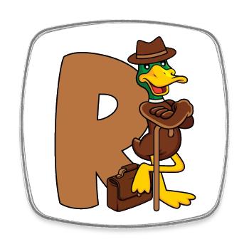 Rente - Viereckiger Kühlschrankmagnet - Weiß - Vorne