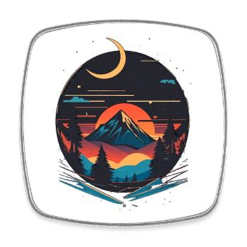 Adventure - Square fridge magnet - white - Front