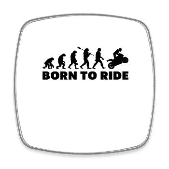 Né Pour Rouler Cadeau Motard - Magnet carré - blanc - Devant