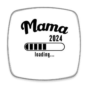 Mamá 2024 Chargement Grossesse Maman Maman - Magnet carré - blanc - Devant
