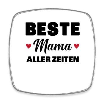 Beste Mutter aller Zeiten - Viereckiger Kühlschrankmagnet - Weiß - Vorne