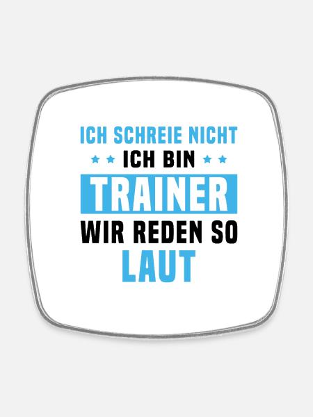 Männertrainer Geschenkidee Trainer Geschenk - Viereckiger Kühlschrankmagnet - Weiß
