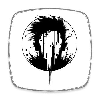 Ano 01 - Square fridge magnet - white - Front