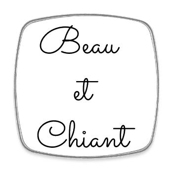 Beau et Chiant - Magnet carré - blanc - Devant