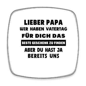 Lieber Papa bestes Geschenk zum Vatertag - Viereckiger Kühlschrankmagnet - Weiß - Vorne