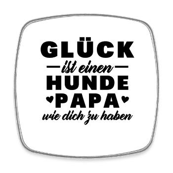 Hundepapa Hund Hundemensch Papa Vatertag Geschenk - Viereckiger Kühlschrankmagnet - Weiß - Vorne
