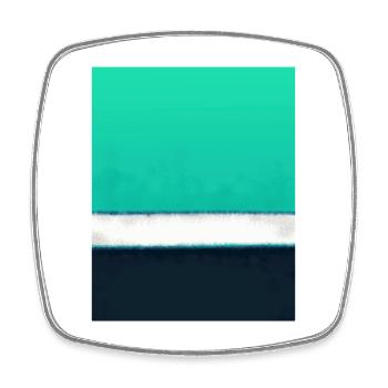 Rothko style in digital colors - Square fridge magnet - white - Front
