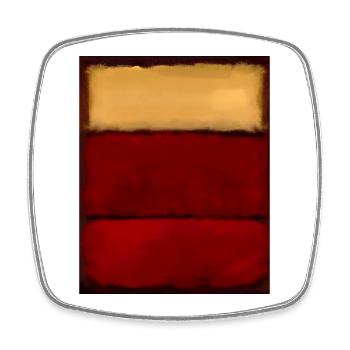 Le style Rothko en couleurs numériques - Magnet carré - blanc - Devant