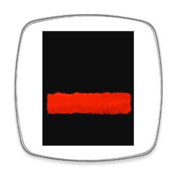 Rothko-Stil in digitalen Farben - Viereckiger Kühlschrankmagnet - Weiß - Vorne