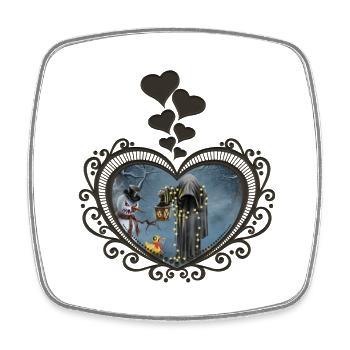 Dark Christmas - Square fridge magnet - white - Front