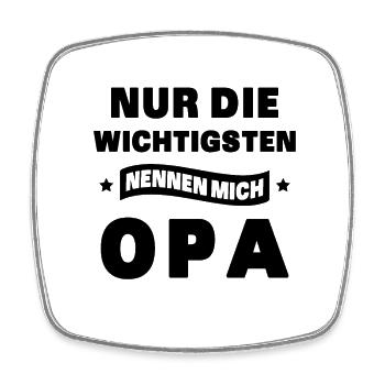 Nenne mich nur die wichtigsten Opa Opa Familie - Viereckiger Kühlschrankmagnet - Weiß - Vorne